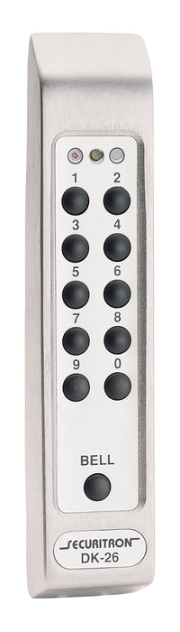 Securitron DK26PSS Digital Keypad Pad Narrow Stile Satin Stainless Steel Finish