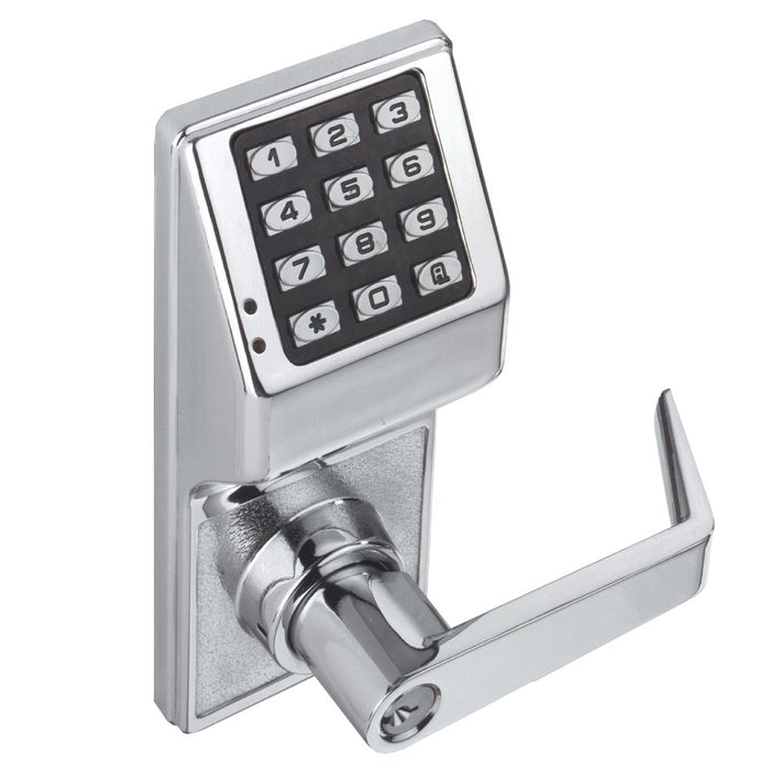 Alarm Lock DL270026D Trilogy Electronic Digital Lever Lock Satin Chrome Finish