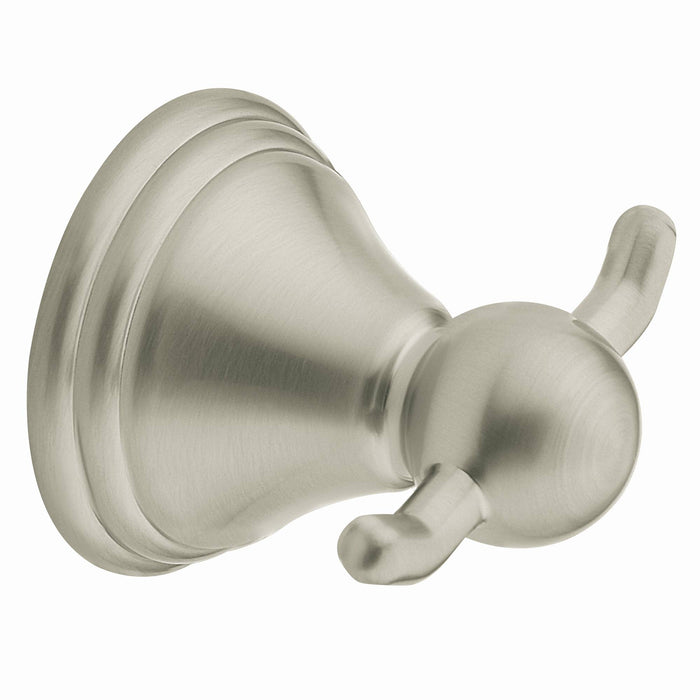 Moen DN8403BN Preston Double Robe Hook Brushed Nickel Finish