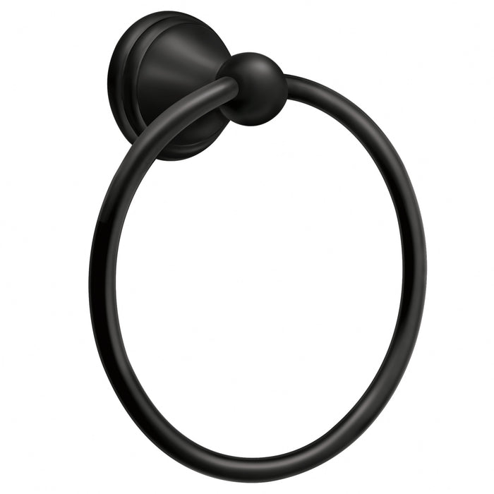 Moen DN8486BL Preston Towel Ring Matte Black Finish