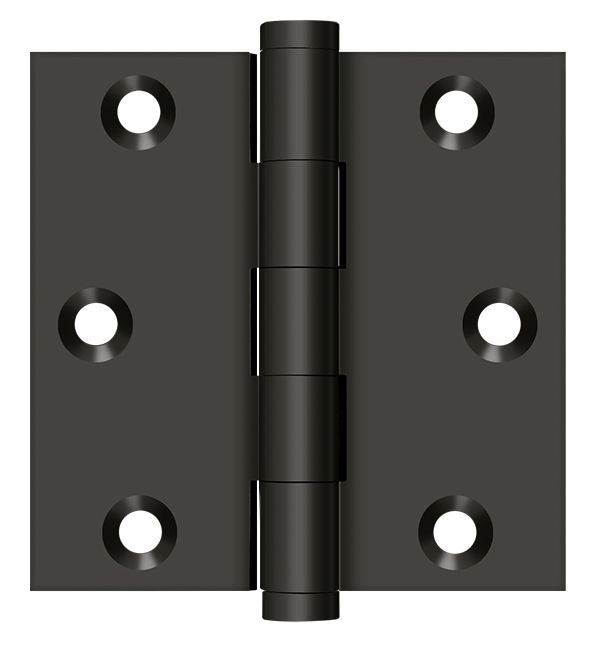 Deltana DSB310B 3" x 3" Square Hinge; Oil Rubbed Bronze Finish