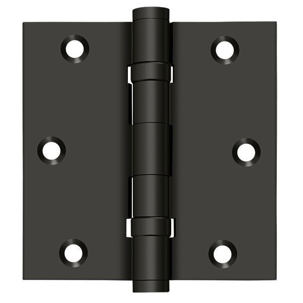 Deltana DSB35B10B 3-1/2" x 3-1/2" Square Hinge; Ball Bearings; Oil Rubbed Bronze Finish