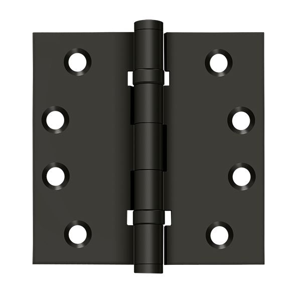 Deltana DSB4B10B 4" x 4" Square Hinge; Ball Bearings; Oil Rubbed Bronze Finish