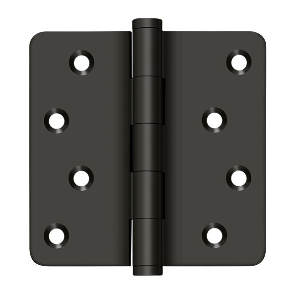 Deltana DSB4R410B-RZ 4" x 4" x 1/4" Radius Hinge / Zig-Zag; Oil Rubbed Bronze Finish