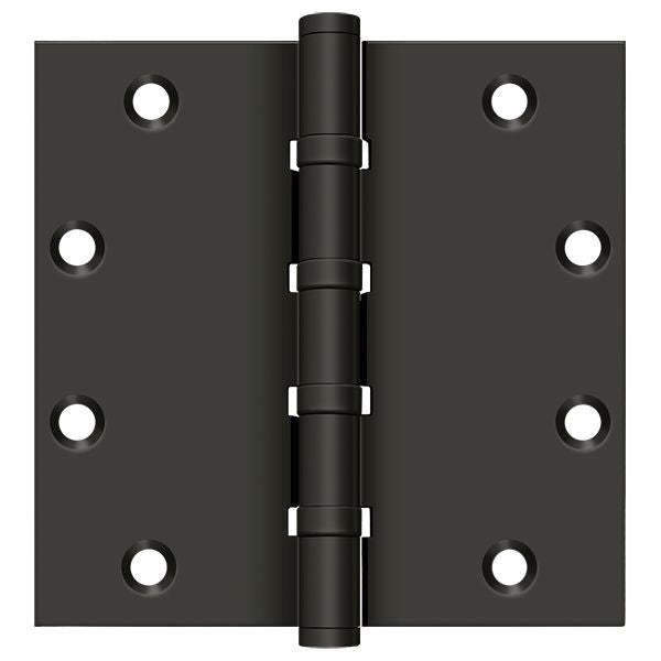 Deltana DSB55B10B 5" x 5" Square Ball Bearing Hinge; Oil Rubbed Bronze Finish