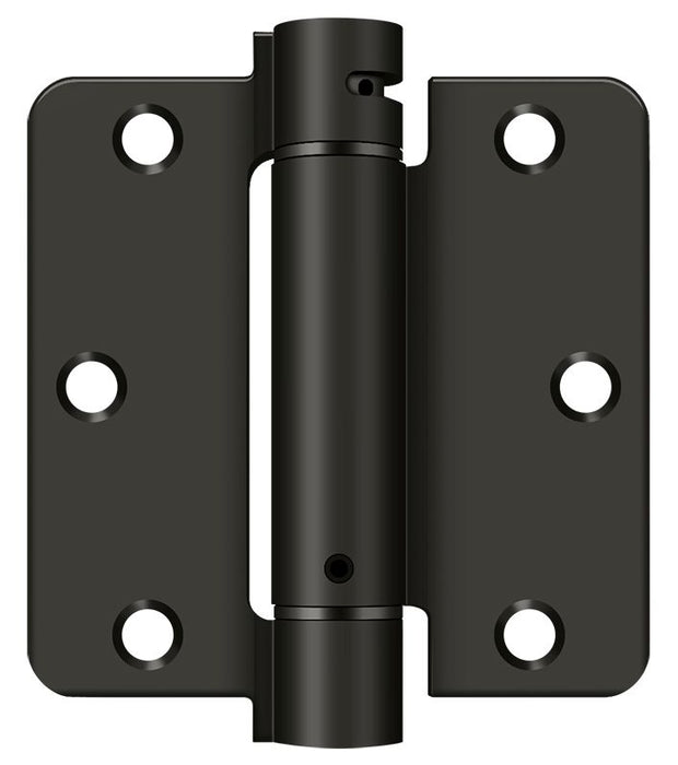 Deltana DSH35R410B 3-1/2" x 3-1/2" x 1/4" Spring Hinge; Oil Rubbed Bronze Finish