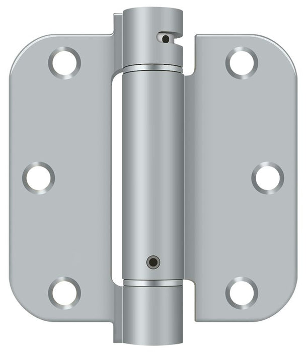 Deltana DSH35R526D 3-1/2" x 3-1/2" x 5/8" Spring Hinge; Satin Chrome Finish