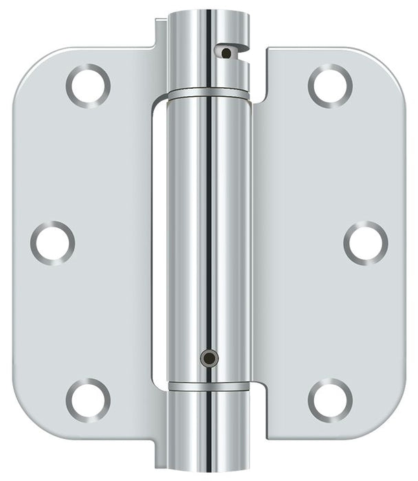 Deltana DSH35R526 3-1/2" x 3-1/2" x 5/8" Spring Hinge; Bright Chrome Finish