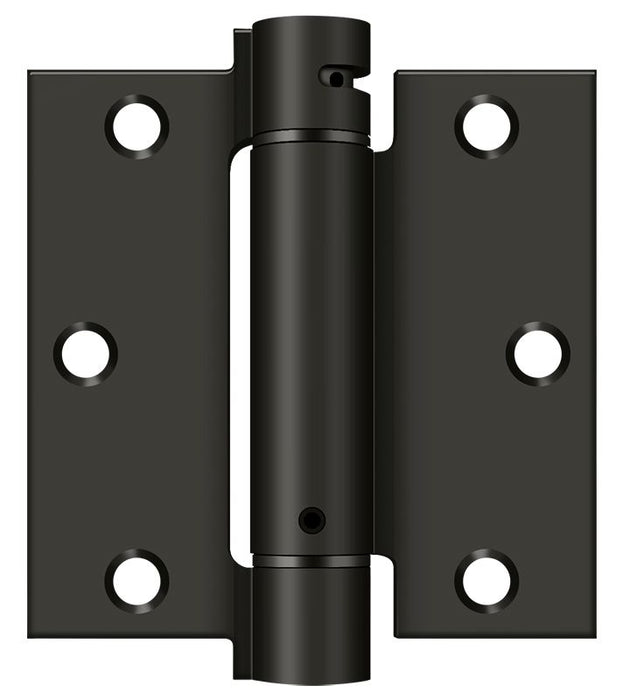 Deltana DSH35U10B 3-1/2" x 3-1/2" Spring Hinge; Oil Rubbed Bronze Finish