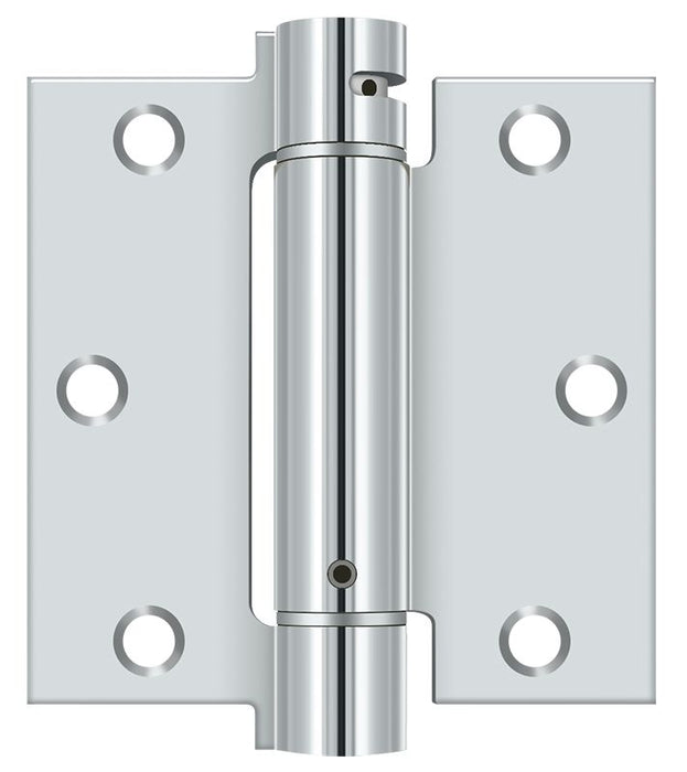 Deltana DSH35U26 3-1/2" x 3-1/2" Spring Hinge; Bright Chrome Finish