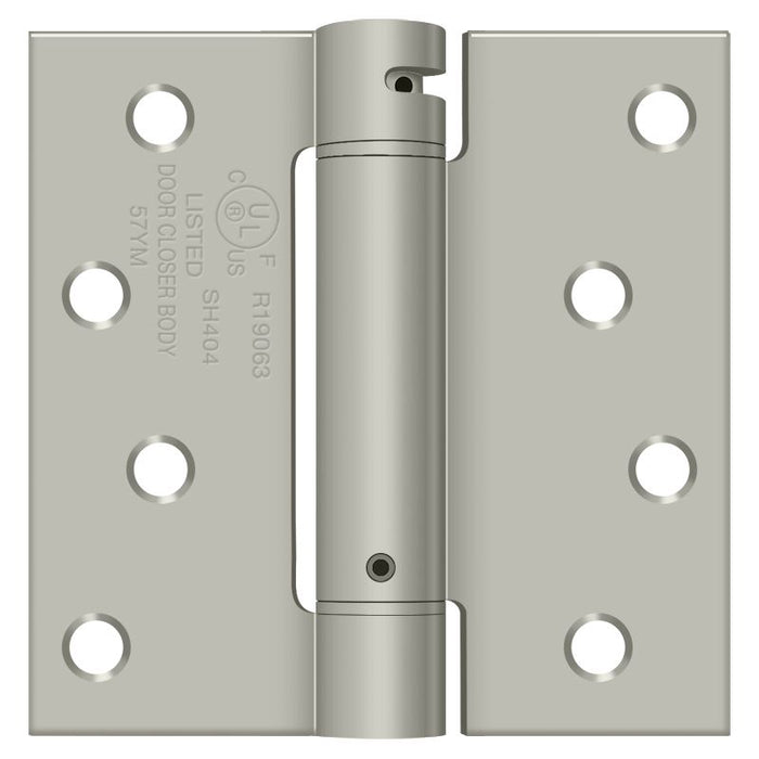 Deltana DSH44U15 4" x 4" Spring Hinge; Satin Nickel Finish