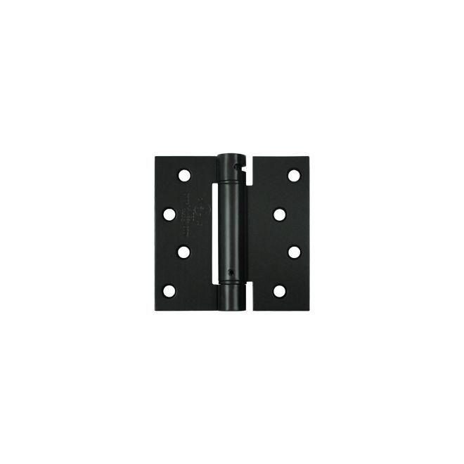 Deltana DSH44U1B 4" x 4" Spring Hinge; Flat Black Finish