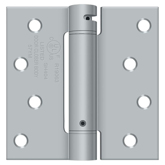 Deltana DSH44U26D 4" x 4" Spring Hinge; Satin Chrome Finish