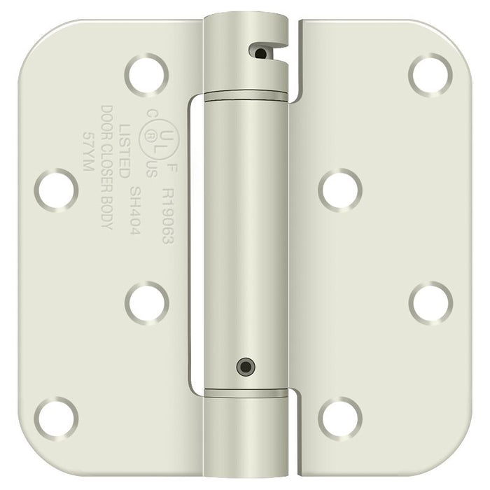 Deltana DSH4R5USPWBM 4" x4" 5/8" Radius Spring Hinge Benchmark; Prime Coat Finish