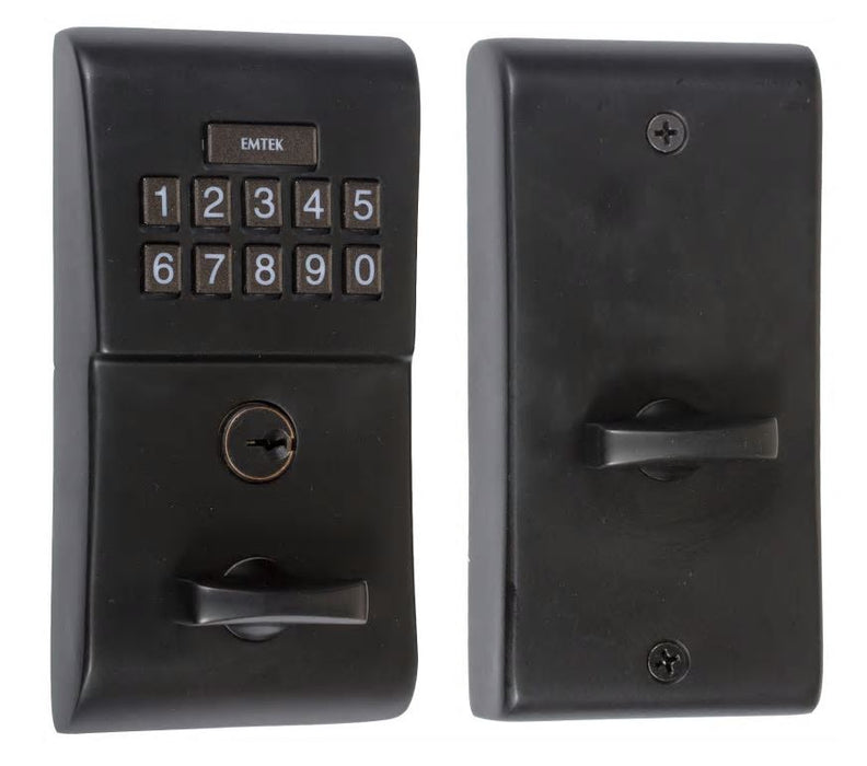 Emtek E1020US19 Modern Electronic Keypad Deadbolt Flat Black Finish