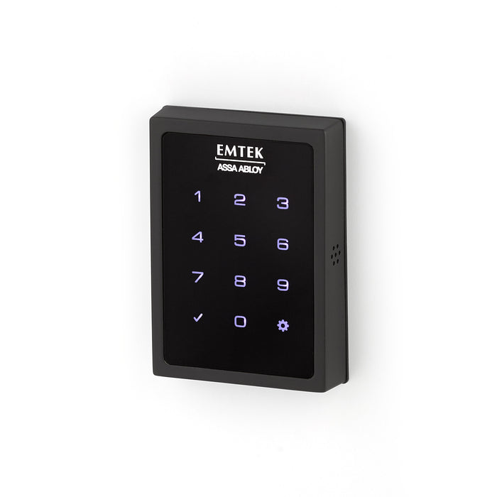 Emtek EMP0101US19 EMPowered™ Motorized Touchscreen Keypad Keyless Deadbolt with 2-3/8" and 2-3/4" Backset for 1-1/2" to 2-1/4" DoorFlat Black Finish