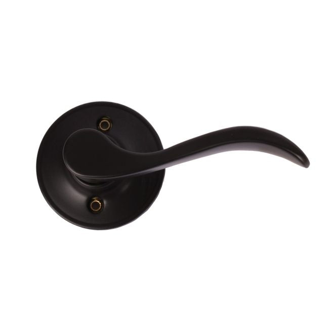 Pamex FLYE004R Right Hand Naples Lever with Round Rose Half Dummy Lockset Grade 3 Oil Rubbed Bronze Finish