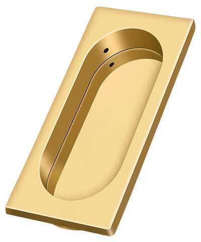 Deltana FP4134CR003 Flush Pull; Large; 4" x 1-5/8" x 3/8"; Lifetime Brass Finish