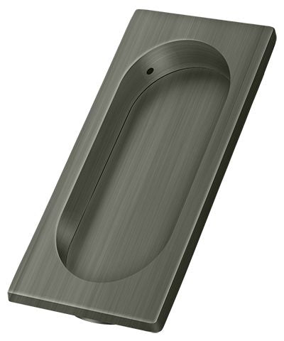 Deltana FP4134U15A Flush Pull; Large; 4" x 1-5/8" x 3/8"; Antique Nickel Finish