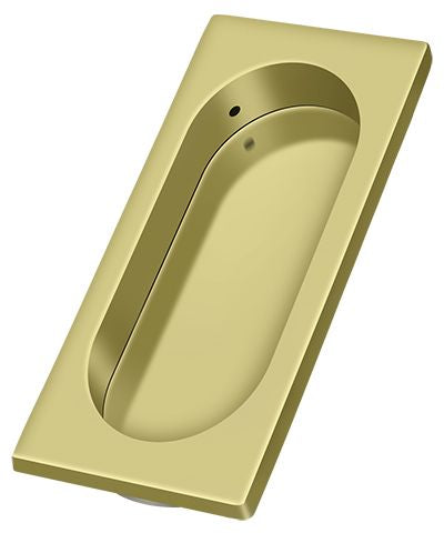 Deltana FP4134U3 Flush Pull; Large; 4" x 1-5/8" x 3/8"; Bright Brass Finish