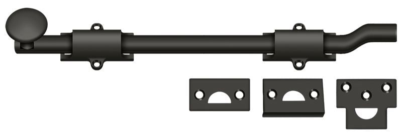 Deltana FPG1210B 12" Surface Bolt with Offset; Heavy Duty; Oil Rubbed Bronze Finish