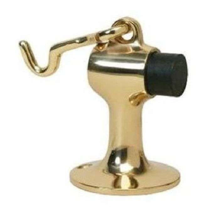 Ives Commercial FS4463 Solid Brass Floor Stop and Heavy Duty Holder with Masonry Mounting Bright Brass Finish