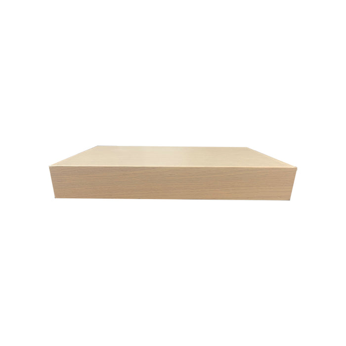 Pride Industrial FSWTOAK24 24" x 10" Floating White Oak Shelf with Two Brackets and Fasteners