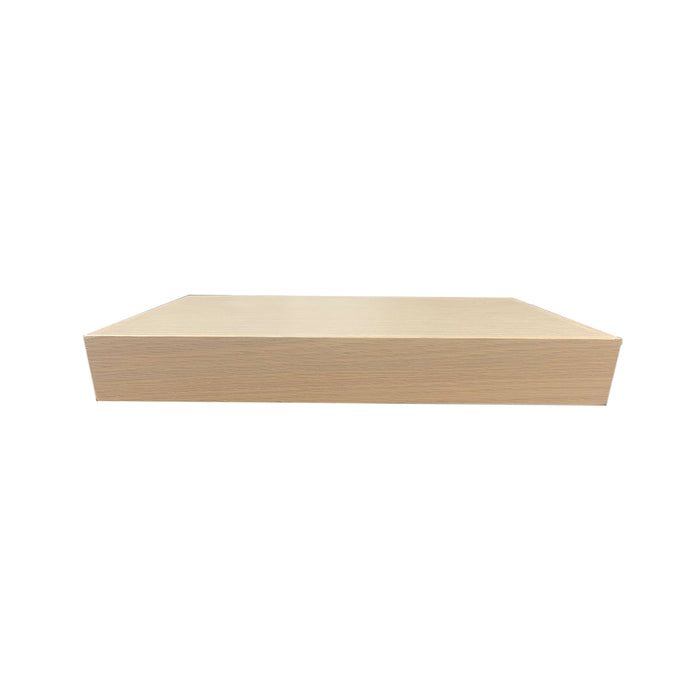 Pride Industrial FSWTOAK30 30" x 10" Floating White Oak Shelf with Two Brackets and Fasteners