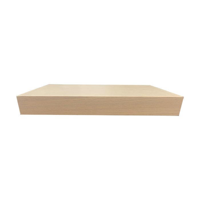 Pride Industrial FSWTOAK36 36" x 10" Floating White Oak Shelf with Two Brackets and Fasteners