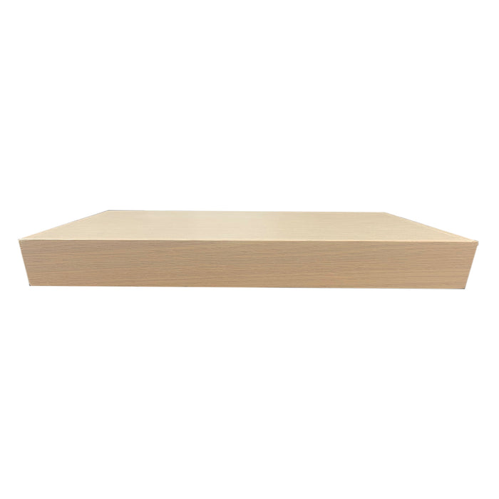 Pride Industrial FSWTOAK42 42" x 10" Floating White Oak Shelf with Two Brackets and Fasteners