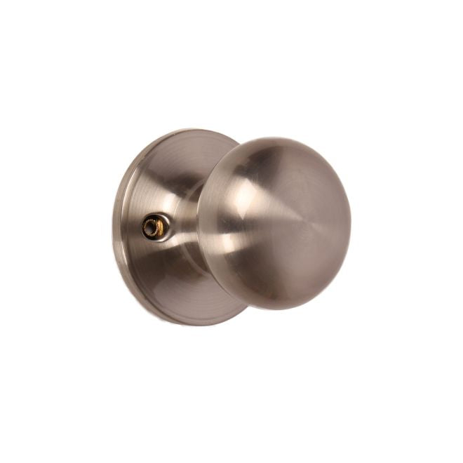 Pamex FTFP40 Baron Knob with Round Rose Half Dummy Lockset Grade 3 Satin Nickel Finish