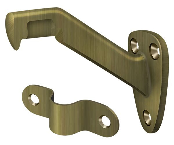 Deltana HRB325U5 Hand Rail Brackets; 3-5/16" Projection; Antique Brass Finish