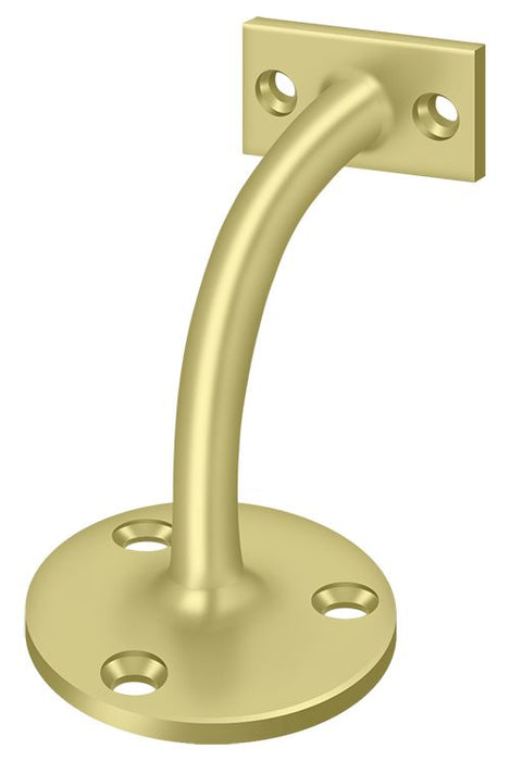 Deltana HRC175U3 Hand Rail Brackets; 3-3/16" Projection Light Duty; Bright Brass Finish