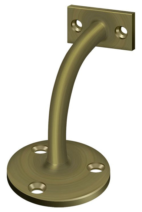 Deltana HRC175U5 Hand Rail Brackets; 3-3/16" Projection Light Duty; Antique Brass Finish