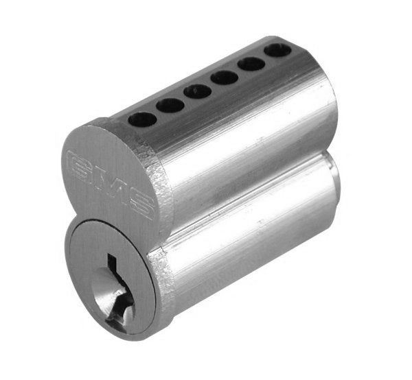 GMS IC6A26D 6 Pin Small Format Interchangeable Core with Best A Keyway Satin Chrome Finish