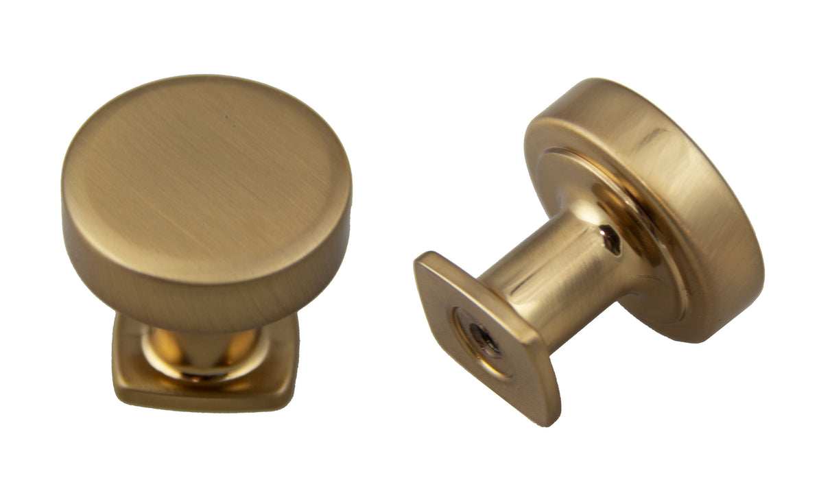 Pride Industrial K1218RG 1-1/4" Diameter Round Flat Top Cabinet Knob Rose Gold Finish