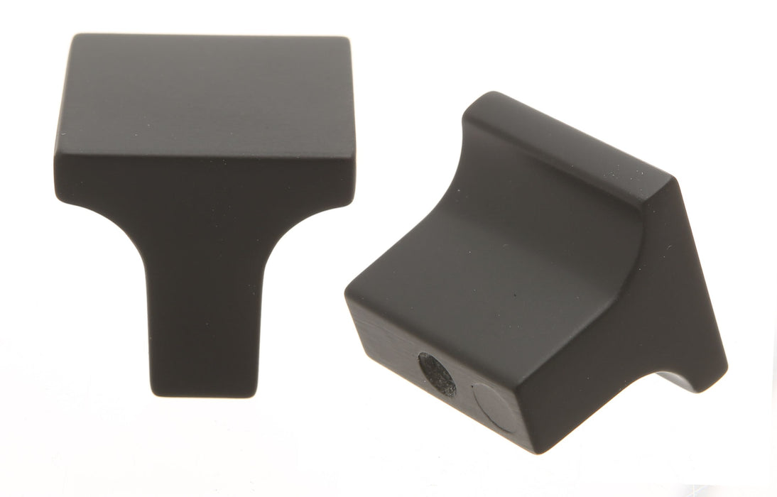 Pride Industrial K83125BK 1" Square Cabinet Knob Matte Black Finish