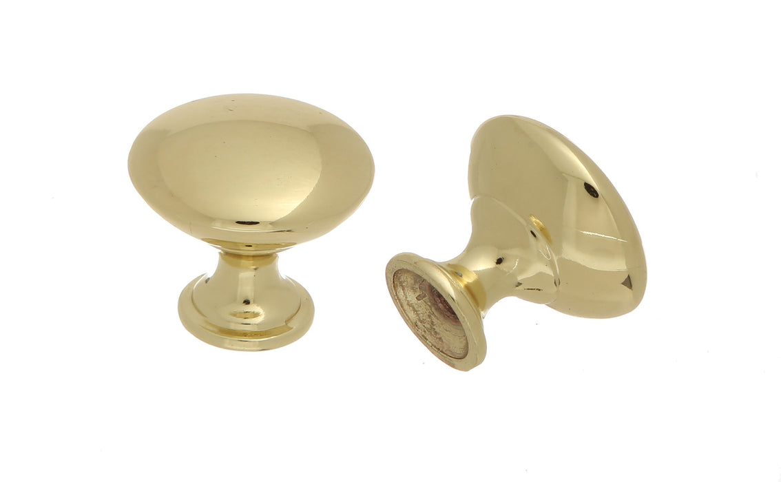 Pride Industrial K910PB 1-1/16" Diecast Cabinet Knob Polished Brass Finish