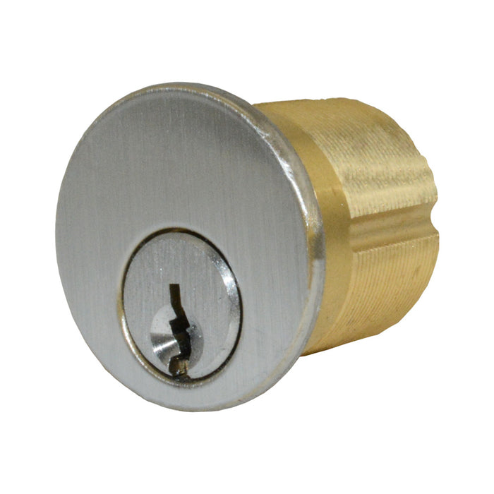 GMS M114SC26DATA2  1-1/4" Mortise Cylinder with Adams Rite and Yale Standard Cams Keyed Alike in Pairs US26D Satin Chrome Finish