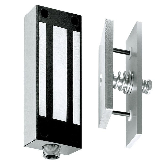 Securitron M62FG 12 Volt / 24 Volt DC M62 Magnalock Face Drilled with Gate Conduit Satin Stainless Steel Finish