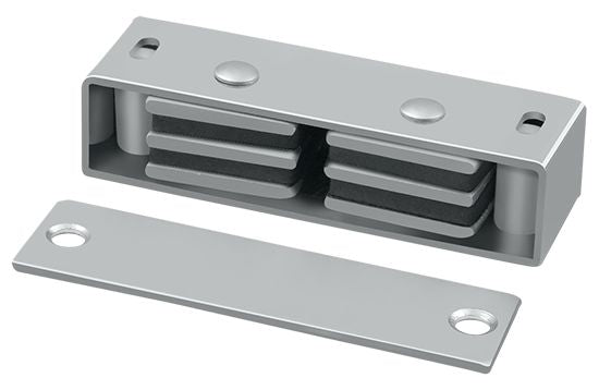 Deltana MC327 Magnetic Catch 3-1/8" x 1" x 3/4"; Satin Chrome Finish