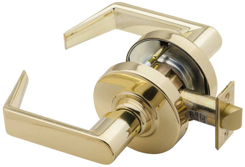 Schlage Commercial ND10RHO605 ND Series Passage Rhodes with 13-248 Latch 10-025 Strike Bright Brass Finish