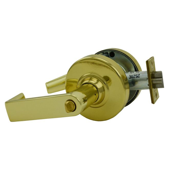 Schlage Commercial ND53LRHO605 ND Series Entry Less Cylinder Rhodes with 13-247 Latch 10-025 Strike Bright Brass Finish