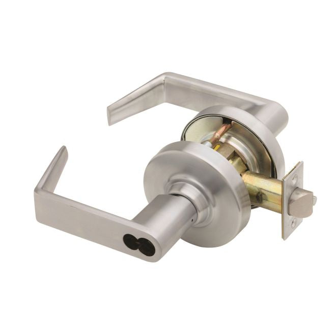 Schlage Commercial ND91JRHO626 ND Series Vandlgard Entry / Office Large Format Less Core Rhodes with 13-247 Latch 10-025 Strike Satin Chrome Finish