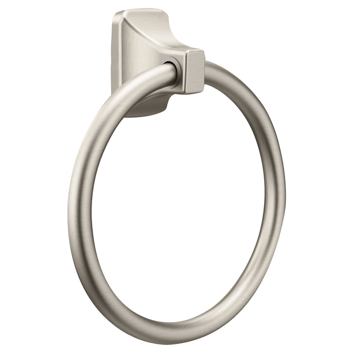 Moen P5860BN Contemporary Towel Ring with Metal Ring Brushed Nickel Finish