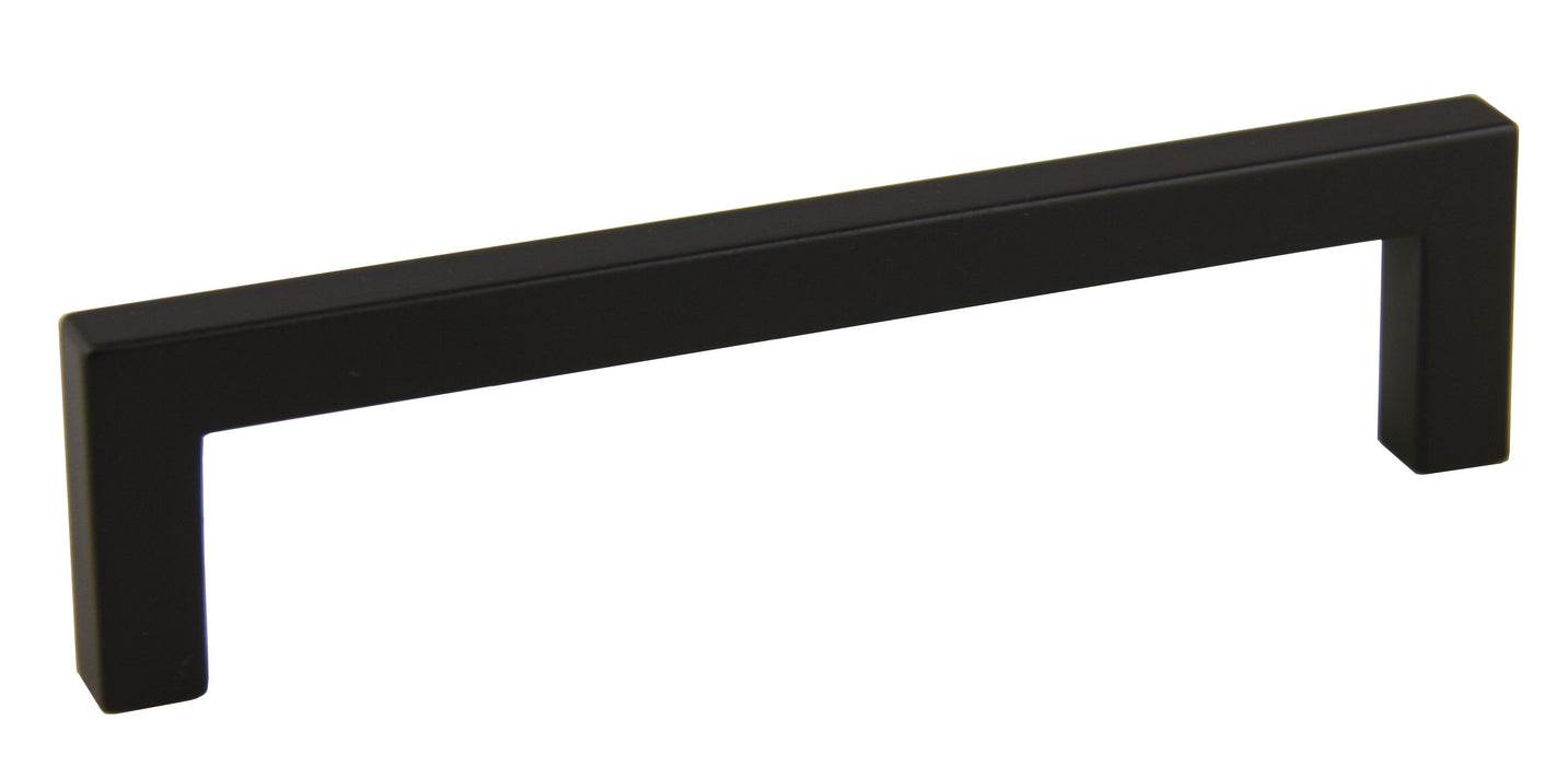 Pride Industrial P87227BK 5-1/2" Modern Square Cabinet Pull with 5" Center to Center Matte Black Finish