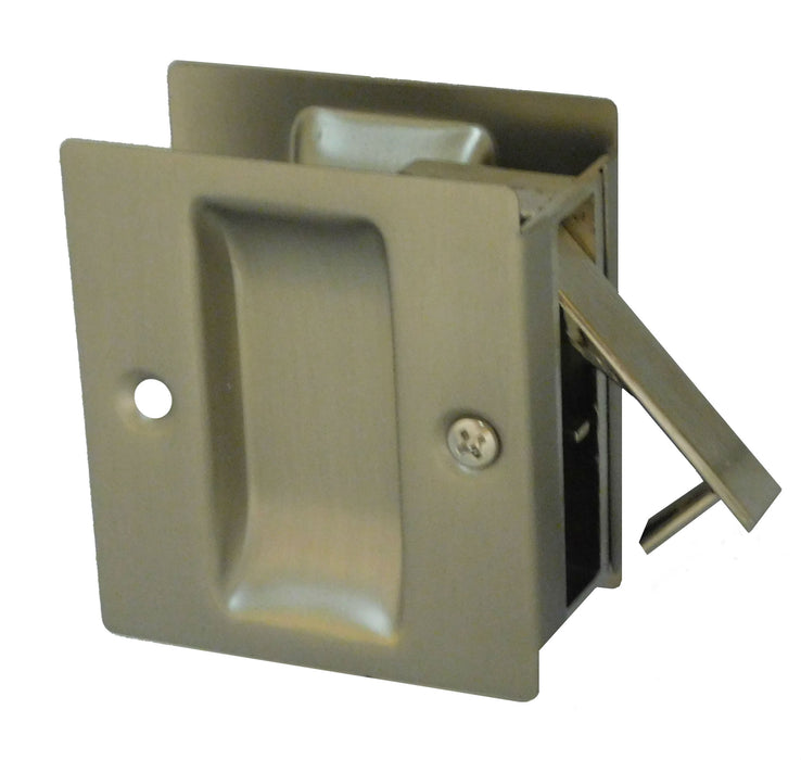 Don-Jo PDL100619 Square Passage Pocket Door Lock Satin Nickel Finish