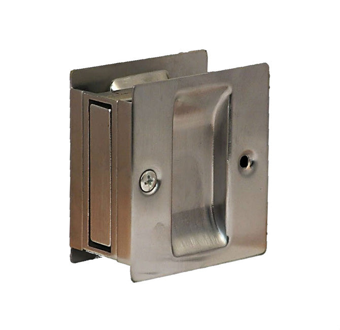 Don-Jo PDL100626 Square Passage Pocket Door Lock Satin Chrome Finish