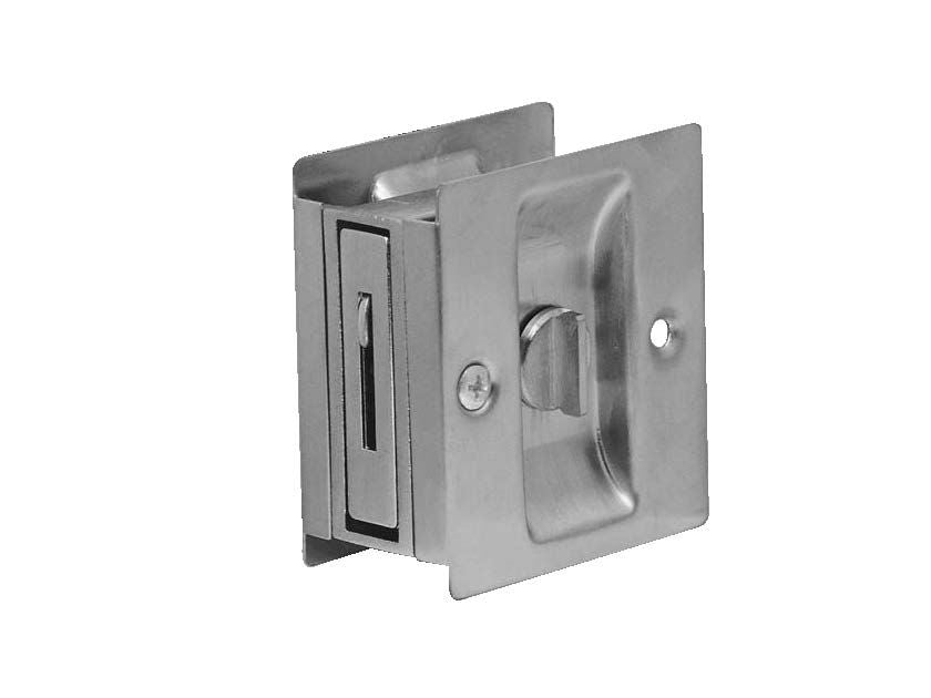 Don-Jo PDL101625 Square Privacy Pocket Door Lock Bright Chrome Finish