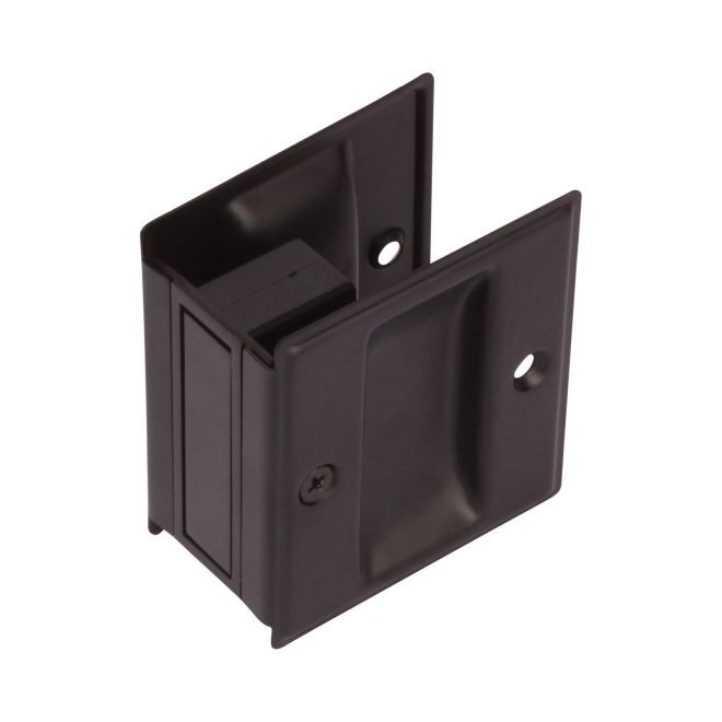 Pamex PF1930 Passage Square Style Sliding Door Lock Matte Black Finish